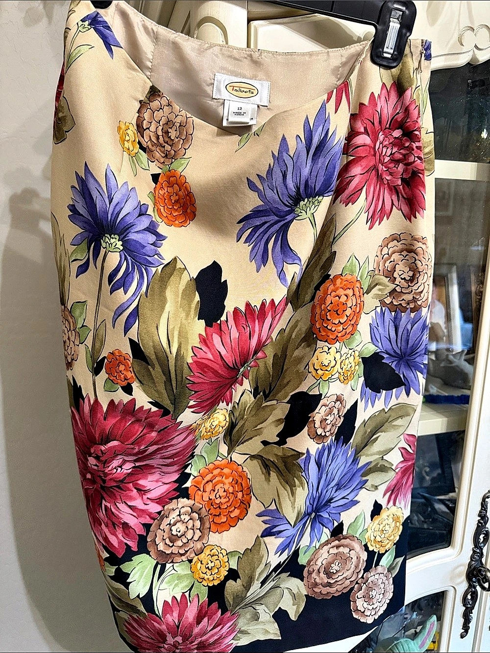 Talbots Floral Skirt in Multicolor - Wool/silk